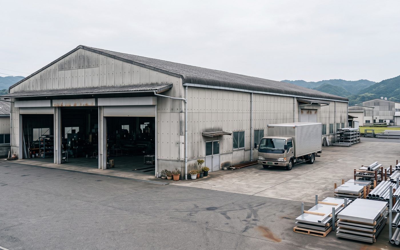 本社工場の外観